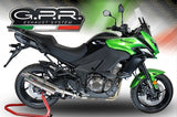 GPR Exhaust System Kawasaki Versys 1000 I.E. 2015-2016, Trioval, Slip-on Exhaust Including Removable DB Killer and Link Pipe