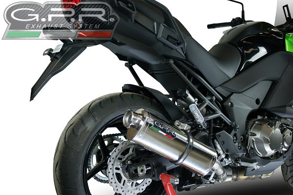 GPR Exhaust System Kawasaki Versys 1000 I.E. 2015-2016, Trioval, Slip-on Exhaust Including Removable DB Killer and Link Pipe