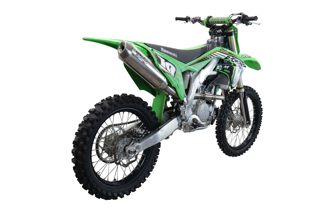 GPR Exhaust System Kawasaki KX250F 2017-2020, Pentacross Inox, Full System Exhaust, Including Removable DB Killer/spark arrestor