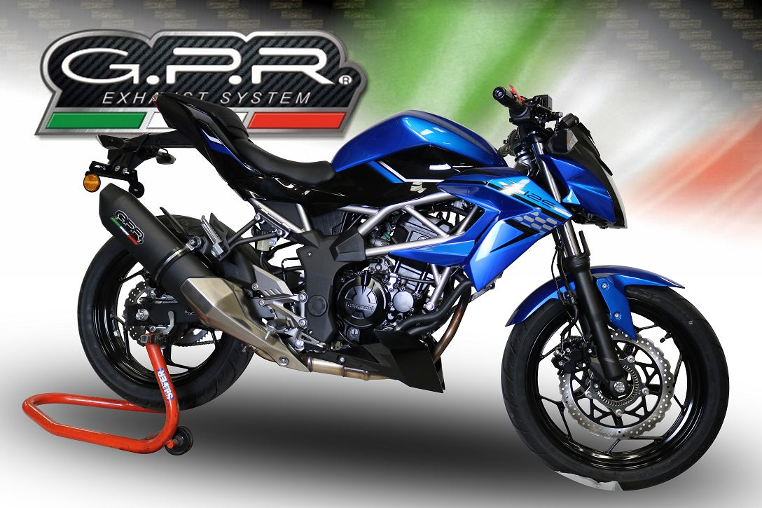 GPR Exhaust System Kawasaki Ninja125 2019-2020, Furore Evo4 Poppy, Slip-on Exhaust Including Removable DB Killer and Link Pipe