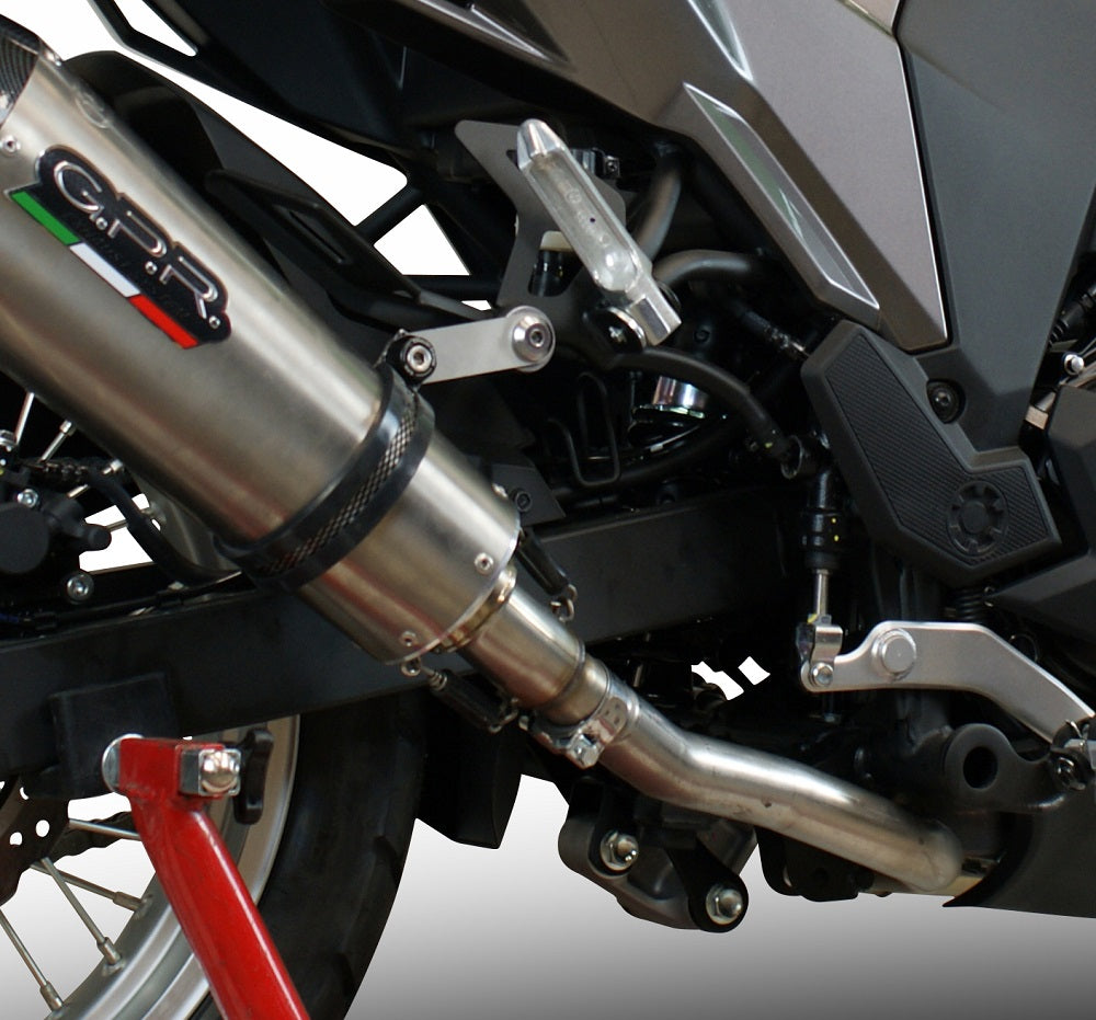 GPR Exhaust System Kawasaki Versys-X 300 2017-2021, Gpe Ann. Poppy, Slip-on Exhaust Including Link Pipe and Removable DB Killer