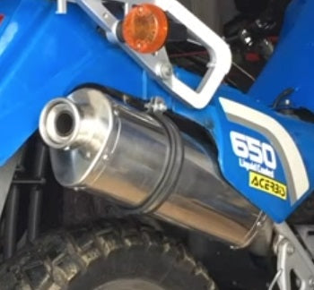 GPR Exhaust System Kawasaki Klr 600 1985-1996, Trioval, Slip-on Exhaust Including Removable DB Killer and Link Pipe