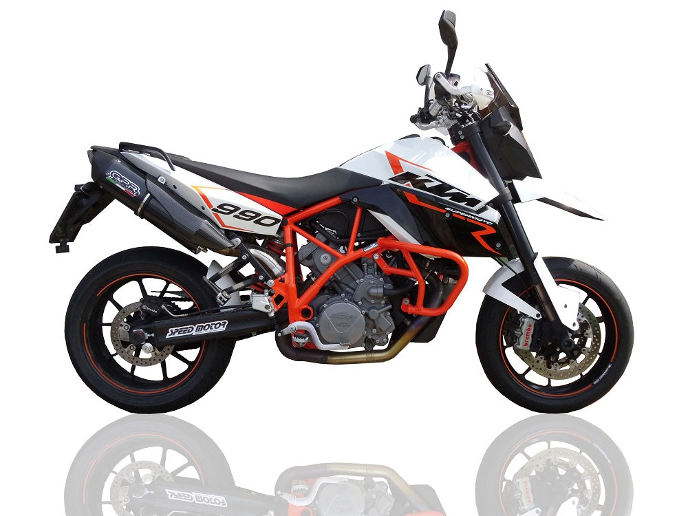 GPR Exhaust System Ktm Lc8 950 Adventure - S 2003-2007, Furore Nero, Dual bolt-on silencers Including Removable DB Killers