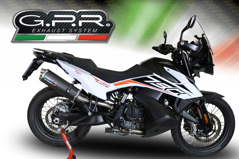 GPR Exhaust System Ktm Adventure 790 2021-2023, Dual Poppy, Slip-on Exhaust Including Removable DB Killer and Link Pipe