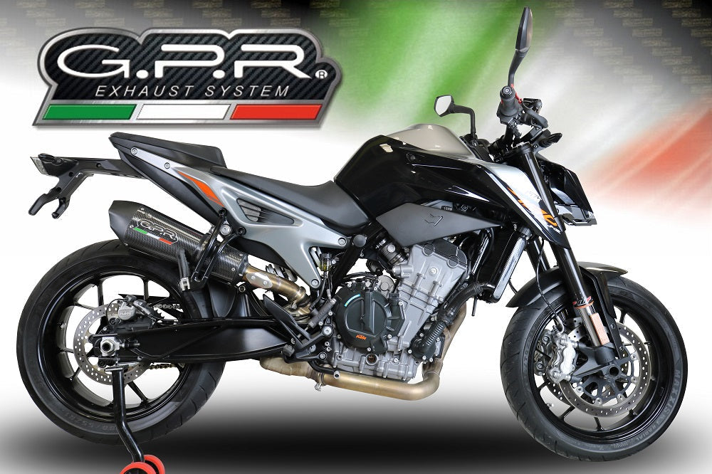 GPR Exhaust System Ktm Duke 790 2021-2023, GP Evo4 Poppy, Slip-on Exhaust Including Removable DB Killer and Link Pipe