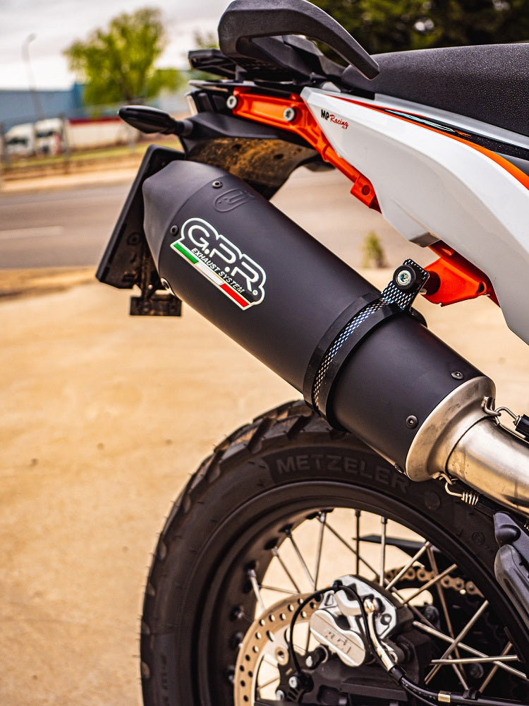 GPR Exhaust System Ktm Duke 890 2021-2023, GP Evo4 Black Titanium, Slip-on Exhaust Including Removable DB Killer and Link Pipe