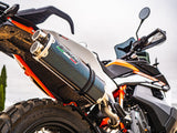 GPR Exhaust System Ktm Adventure 890 2021-2023, Dual Poppy, Slip-on Exhaust Including Removable DB Killer and Link Pipe