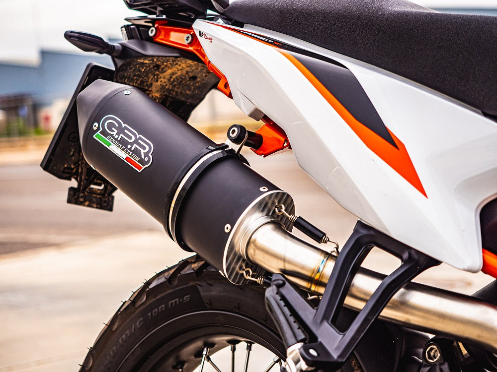 GPR Exhaust System Ktm Duke 890 2021-2023, Furore Evo4 Nero, Slip-on Exhaust Including Removable DB Killer and Link Pipe