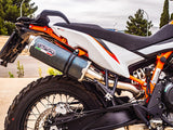 GPR Exhaust System Ktm Duke 890 2021-2023, Dual Poppy, Slip-on Exhaust Including Removable DB Killer and Link Pipe