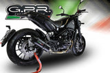 GPR Exhaust for Benelli Leoncino 500 Trail 2017-2020, Furore Nero, Slip-on Exhaust Including Removable DB Killer and Link Pipe