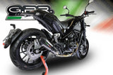 GPR Exhaust for Benelli Leoncino 500 2017-2020, GP Evo4 Poppy, Slip-on Exhaust Including Removable DB Killer and Link Pipe