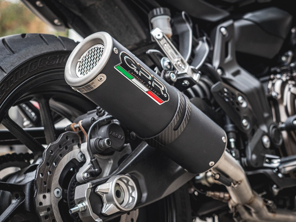 GPR Exhaust System Yamaha Tracer 700 2017-2019, M3 Black Titanium, Full System Exhaust, Including Removable DB Killer