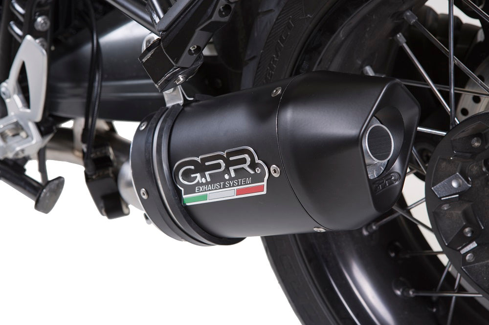 GPR Exhaust for Bmw R Nine-T 1200 - Pure - Racer - Scrambler - Urban G/S 2013-2016, Furore Nero, Slip-on Exhaust Including Removable DB Killer and Link Pipe