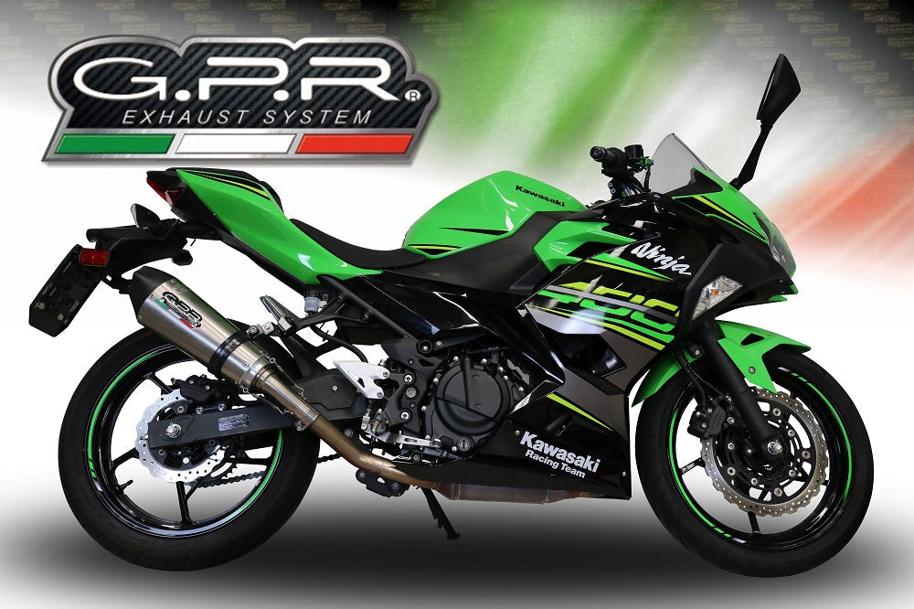 GPR Exhaust System Kawasaki Ninja 400 2023-2024, GP Evo4 Titanium, Slip-on Exhaust Including Removable DB Killer and Link Pipe