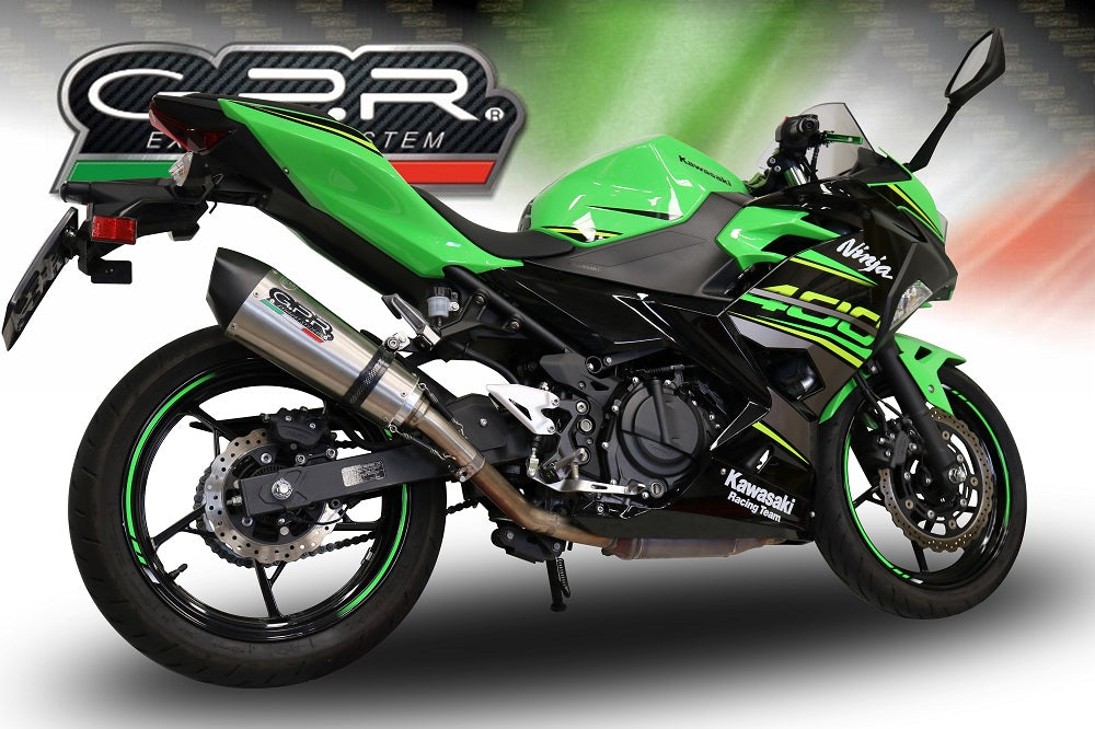 GPR Exhaust System Kawasaki Z400 2023-2024, GP Evo4 Titanium, Slip-on Exhaust Including Removable DB Killer and Link Pipe