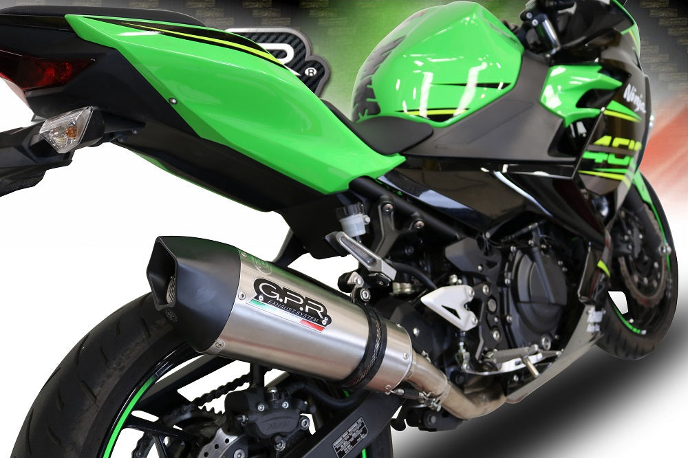 GPR Exhaust System Kawasaki Ninja 400 2018-2022, Gpe Ann. titanium, Full System Exhaust