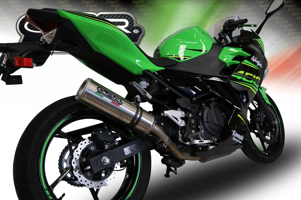 GPR Exhaust System Kawasaki Ninja 400 2023-2024, M3 Inox , Slip-on Exhaust Including Removable DB Killer and Link Pipe