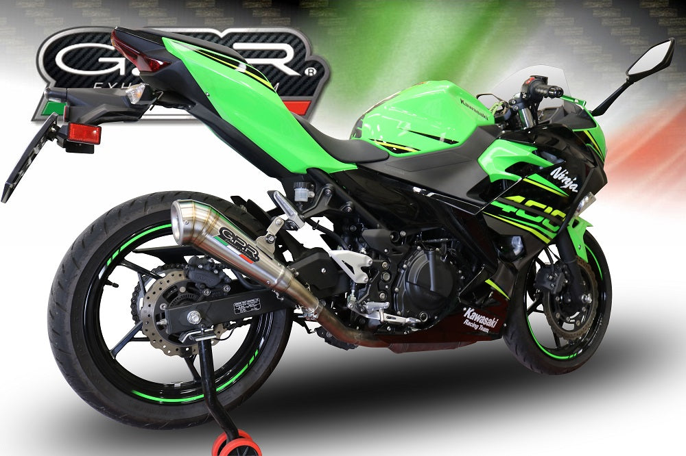 GPR Exhaust System Kawasaki Ninja 400 2023-2024, Powercone Evo, Slip-on Exhaust Including Removable DB Killer and Link Pipe