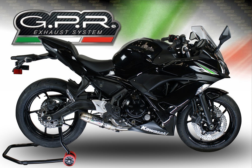 GPR Exhaust System Kawasaki Ninja 650 2021-2023, Deeptone Inox, Full System Exhaust, Including Removable DB Killer