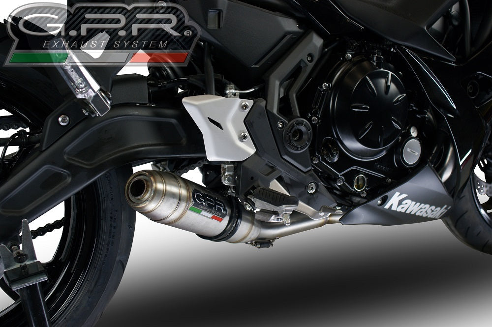 GPR Exhaust System Kawasaki Z650 ER 650 H 2021-2023, Deeptone Inox, Full System Exhaust, Including Removable DB Killer