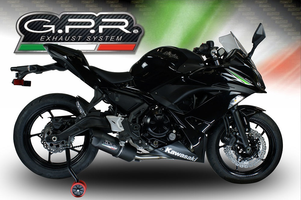 GPR Exhaust System Kawasaki Ninja 650 2017-2020, Furore Evo4 Poppy, Full System Exhaust, Including Removable DB Killer