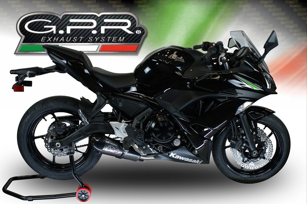 GPR Exhaust System Kawasaki Ninja 650 2021-2023, Gpe Ann. Poppy, Full System Exhaust, Including Removable DB Killer