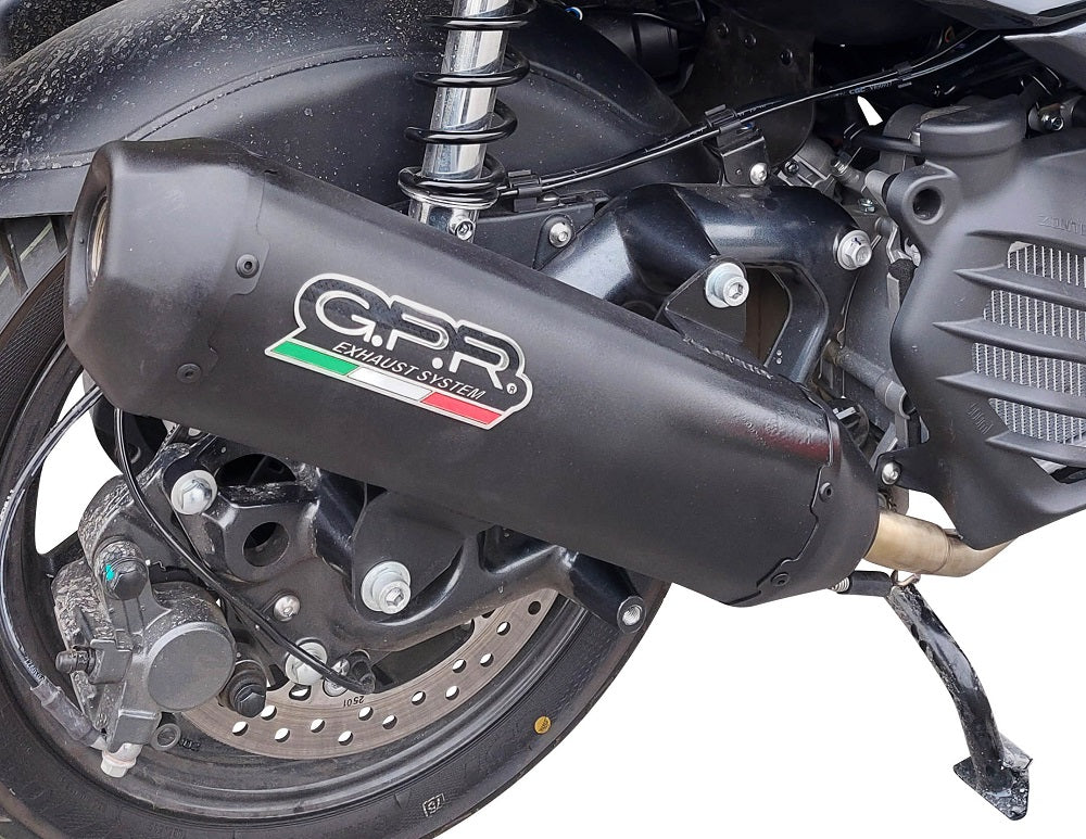 GPR Exhaust for Bmw C400X / C400GT 2021-2023, Pentaroad Black, Slip-on Exhaust Including Link Pipe and Removable DB Killer