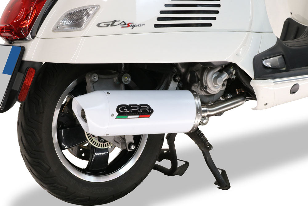 GPR Exhaust System Piaggio Vespa 300 Gts - Gtv - Touring - Super 2008-2016, Albus Ceramic, Full System Exhaust, Including Removable DB Killer