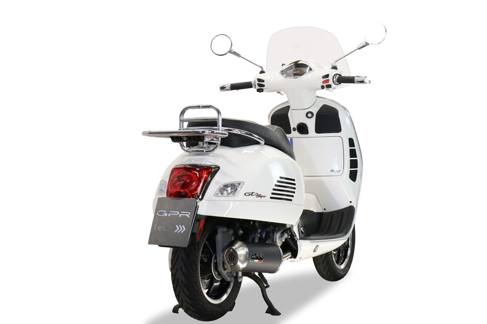 GPR Exhaust System Piaggio Vespa 300 Gts - Gtv - Touring - Super 2008-2016, Evo4 Road, Full System Exhaust, Including Removable DB Killer