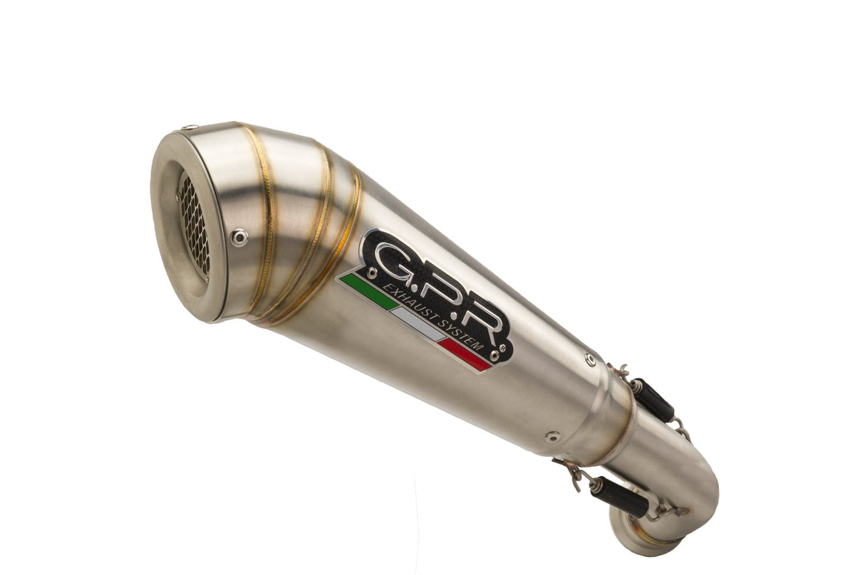 GPR Exhaust for Benelli Leoncino 500 Trail 2017-2020, Powercone Evo, Slip-on Exhaust Including Removable DB Killer and Link Pipe