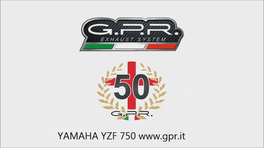 Yamaha Yzf 750 1993-98 Exhaust GPR Slip-on Furore Nero
