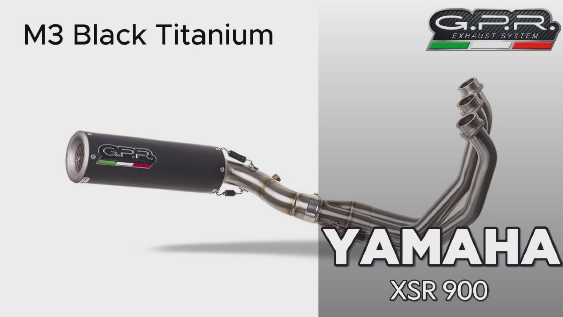 Yamaha Xsr 900 2022-2025 Exhaust GPR Full System M3 Black
