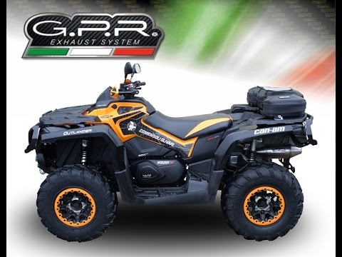 Can Am Outlander 500cc-1000cc 2012-2024 Exhaust (Check Fitment) GPR Pentacross Inox, Slip On with Removable DB Killer, Spark Arrestor