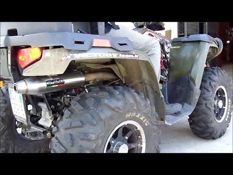 Polaris Sportsman 800 X2 2007-2010 Exhaust, GPR Deeptone, Slip-on with Removable DB Killer and Link Pipe