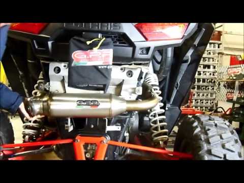 Polaris RZR XP 1000 2014-2023 Exhaust, GPR Power Bomb, Slip-on with Removable DB Killer and Link Pipe