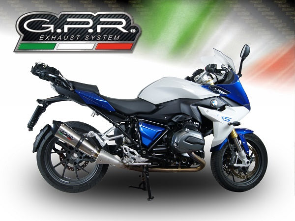 GPR Exhaust for Bmw R1200RS LC 2015-2016, Gpe Ann. titanium, Slip-on Exhaust Including Removable DB Killer and Link Pipe