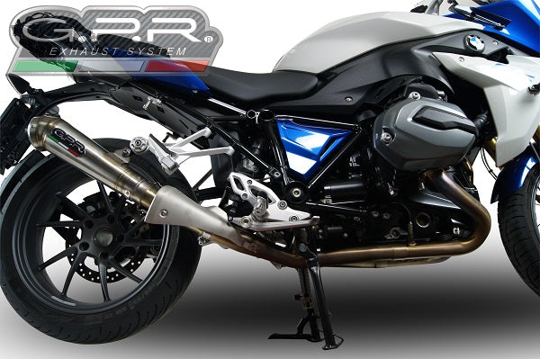 GPR Exhaust for Bmw R1200RS LC 2015-2016, Powercone Evo, Slip-on Exhaust Including Removable DB Killer and Link Pipe