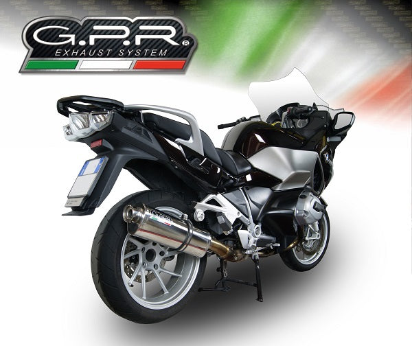 GPR Exhaust for Bmw R1200RT LC 2014-2016, Trioval, Slip-on Exhaust Including Removable DB Killer and Link Pipe