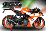 GPR Exhaust System Ktm RC 125 2017-2020, Furore Nero, Slip-on Exhaust Including Link Pipe