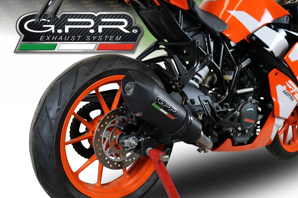 GPR Exhaust System Ktm RC 390 2017-2020, GP Evo4 Black Titanium, Slip-on Exhaust Including Removable DB Killer and Link Pipe