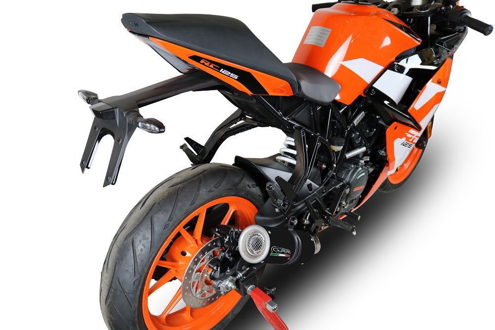 GPR Exhaust System Ktm RC 125 2017-2020, M3 Black Titanium, Slip-on Exhaust Including Removable DB Killer and Link Pipe