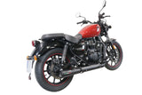 GPR Exhaust System Royal Enfield Meteor 350 2021-2023, Hurricane Nero, Slip-on Exhaust Including Link Pipe and Removable DB Killer