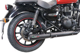 GPR Exhaust System Royal Enfield Meteor 350 2021-2023, Hurricane Nero, Slip-on Exhaust Including Link Pipe