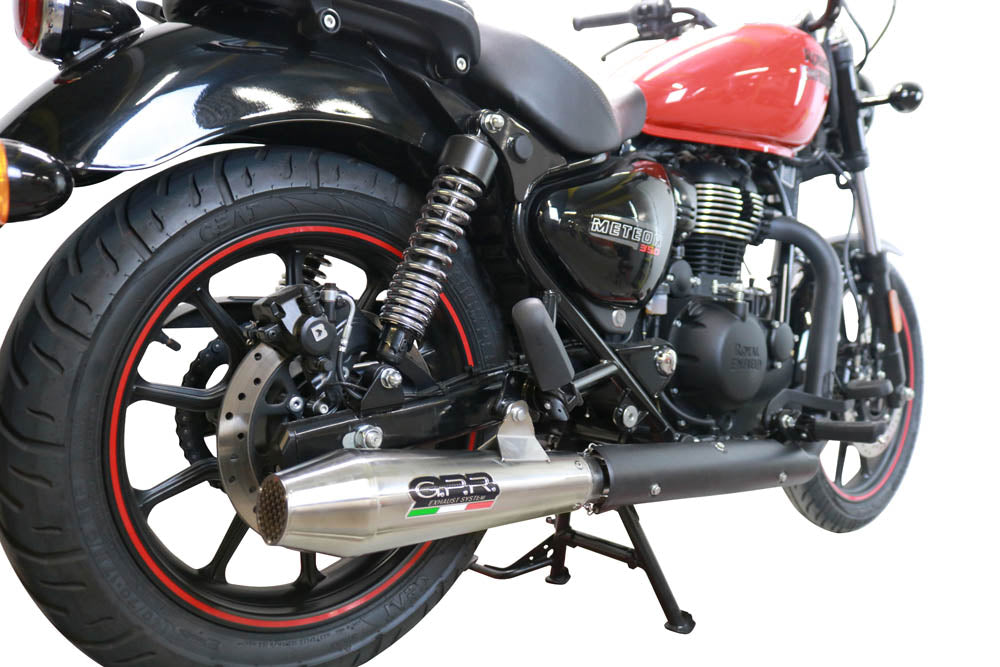 GPR Exhaust Royal Enfield Meteor 350 2021-2023, Ultracone, Slip-on Exhaust Including Link Pipe and Removable DB Killer