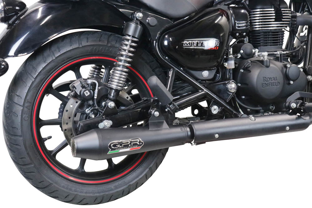 GPR Exhaust System Royal Enfield Classic 350 2021-2023, Ultracone Nero, Slip-on Exhaust Including Link Pipe