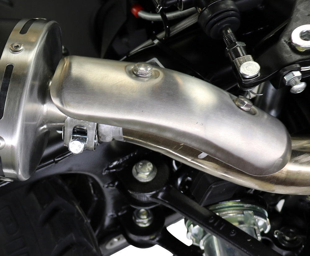 GPR Exhaust System Royal Enfield Himalayan 410 Diam.36mm 2017-2020, Albus Ceramic, Slip-on Exhaust Including Link Pipe and Removable DB Killer