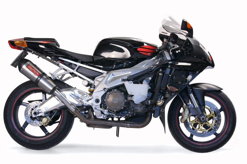 GPR Exhaust for Aprilia Tuono R 1000 Factory 2006-2010, Gpe Ann. titanium, Dual slip-on Including Removable DB Killers and Link Pipes