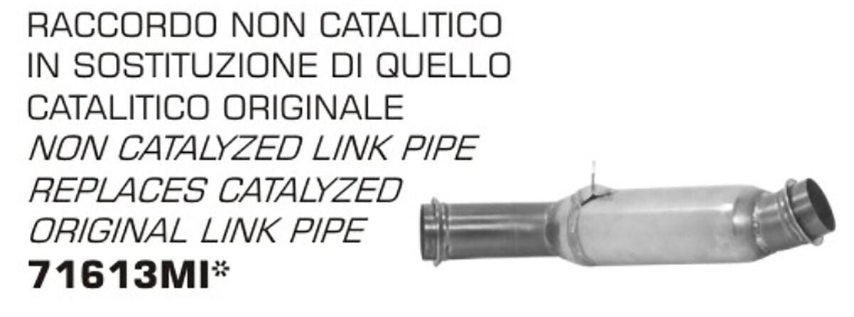 Arrow Ktm 1290 Super Duke Stainless Steel Link Pipe Without Catalyst For Original Collectors And Silencers And Arrow Sil. 71613mi