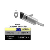 71509PTN Arrow Slip-on Exhaust Titanium  Dark  for ZX-6R 636 2024-25 Pista  WITH WELDED LINK-PIPE