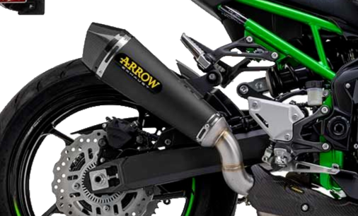 71856XKN  Arrow X-Kone Slip-on Exhaust, Stainless Steel Dark Kawasaki Z900 A2  17-24 US models